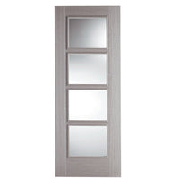 Contemporary grey glazed interior door