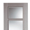 Five Folding Doors & Frame Kit - Vancouver Light Grey 3+2 - Clear Glass - Prefinished