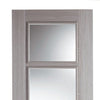 Bespoke Light Grey Vancouver Door Pair - Clear Glass - Prefinished