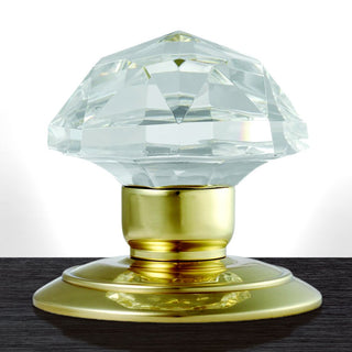 Image: GK001/BP Polished Brass Glass Knob Handles