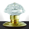 GK001/BP Polished Brass Glass Knob Handles