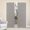 Laminates Lava Painted Double Evokit Pocket Doors - Prefinished