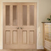 Bespoke Malton Oak Glazed Door Pair - Raised Mouldings