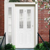 GRP White Malton Leaded Double Glazed Composite Door - Leaded Single Sidelight