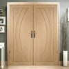 Salerno Oak Flush Door Pair