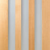 Utah 3 Pane Oak Door - Frosted Glass