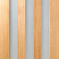 Bespoke Utah Oak Door Pair - Frosted Glass