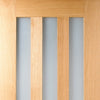 Utah Oak 3 Pane Door - Frosted Glass - Prefinished
