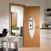 Pesaro oak designer glazed interior door