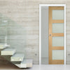 Coventry Shaker Style Oak Single Evokit Pocket Door - Frosted Glass - Unfinished
