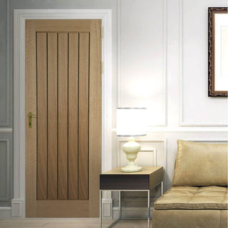 Image: Mexicano Oak Door - Vertical Lining