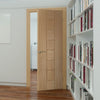 Bespoke oak flush modern door