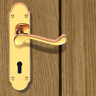 Image: DL168 Oakley Suite Lever Lock Door Handles - 3 Finishes