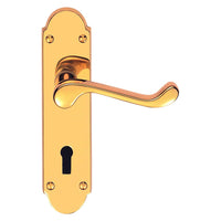 DL168 Oakley Suite Lever Lock Door Handles - 3 Finishes