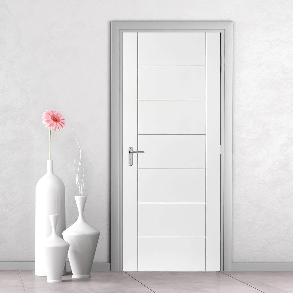 bespoke palermo white primed flush door