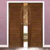 Pamplona Walnut Double Evokit Pocket Doors - Prefinished