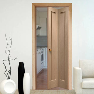 Image: Interior Pattern 10 Oak Bi-Fold Panel Door