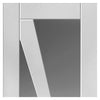 Calypso Aurora Shaker Double Evokit Pocket Door Detail - White Primed