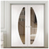 Salerno White Primed French door Pair - Clear Glass