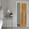 Rustic Oak 1930 DX Shaker Single Evokit Pocket Door - Prefinished