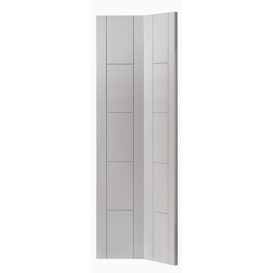 J B Kind White Contemporary Tigris Bifold Door - Prefinished