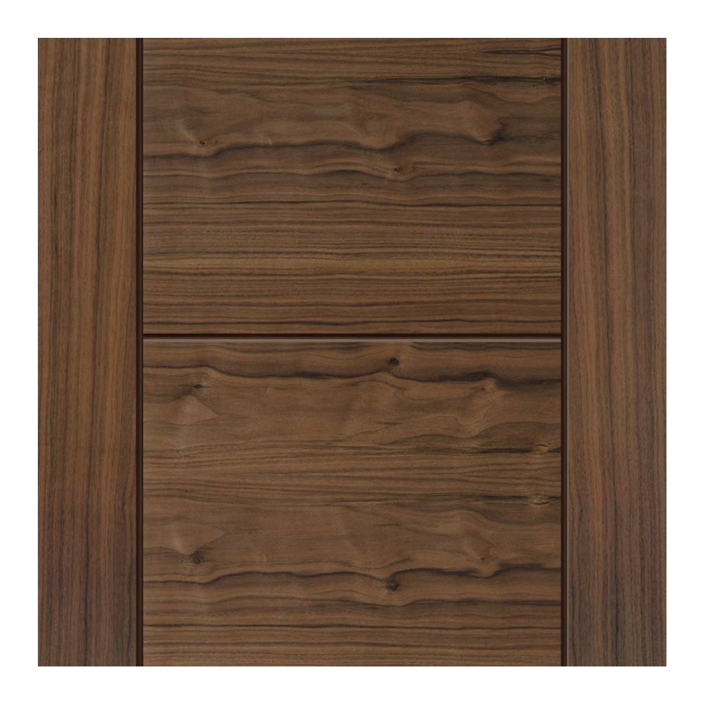 J B Kind Walnut Tigris Veneered Fire Door - 1/2 Hour Fire Rated - Prefinished