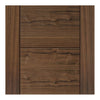 J B Kind Walnut Tigris Veneered Fire Door - 1/2 Hour Fire Rated - Prefinished