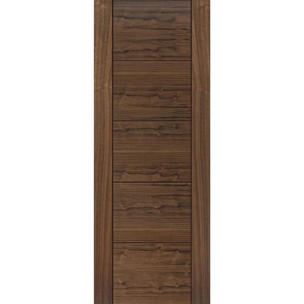 J B Kind Walnut Tigris Veneered Fire Door - 1/2 Hour Fire Rated - Prefinished