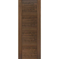Single Sliding Door & Wall Track - Tigris Walnut Door - Prefinished