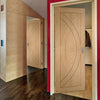 Bespoke oak flush modern door