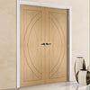 Bespoke Treviso Oak Flush Door Pair - Prefinished