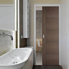 Bespoke Vancouver Chocolate Grey Single Pocket Door - Prefinished
