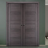 LPD Joinery Vancouver Ash Grey Door Pair - 1/2 Hour Fire Rated - Prefinished