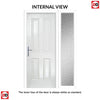 Premium Composite Front Door Set with One Side Screen - Esprit Solid - Shown in White