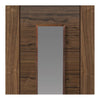 J B Kind Emral Walnut Door Pair - Clear Glass - Prefinished