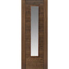 J B Kind Emral Walnut Door Pair - Clear Glass - Prefinished