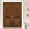 Bespoke Kensington Prefinished Walnut Internal Door Pair - 2 Panels