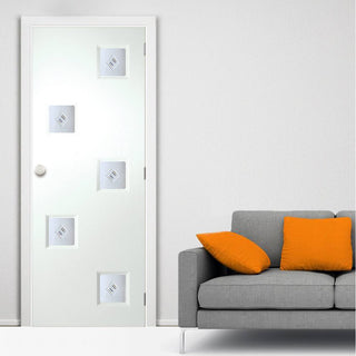 Image: White PVC contemporary internal door charlotte fusion 1