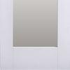 Single Sliding Door & Wall Track - Pattern 10 1 Pane Door - Clear Glass - White Primed