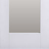 Double Sliding Door & Wall Track - Pattern 10 1 Pane Doors - Clear Glass - White Primed