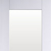Two Sliding Doors and Frame Kit - Pattern 10 1 Pane Door - Clear Glass - White Primed