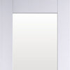 Six Folding Doors & Frame Kit - Pattern 10 Full Pane 3+3 - Obscure Glass - White Primed