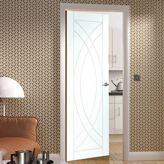 Image: Simpli Door Set - Treviso Flush Door - White Primed