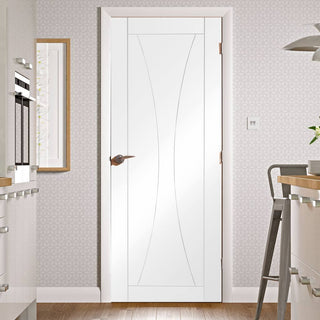 Image: Simpli Door Set - Verona Flush Door - White Primed