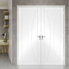 Bespoke Verona Flush Door - White Primed Pair