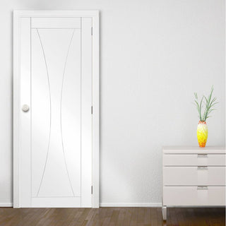 Image: Bespoke Verona Flush Door - White Primed - From Xl Joinery