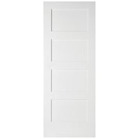 Three Folding Doors & Frame Kit - Shaker 4P 3+0 - White Primed