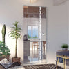 Inveresk 8mm Clear Glass - Obscure Printed Design - Single Absolute Pocket Door