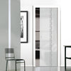 Inveresk 8mm Obscure Glass - Obscure Printed Design - Single Evokit Glass Pocket Door