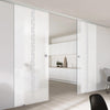 Double Glass Sliding Door - Inveresk 8mm Obscure Glass - Obscure Printed Design - Planeo 60 Pro Kit